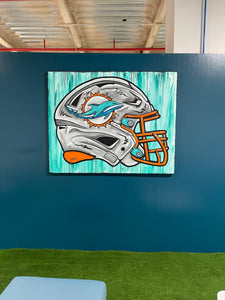 Custom Artwork for The Miami Dolphins followed by a Tarpon Experience