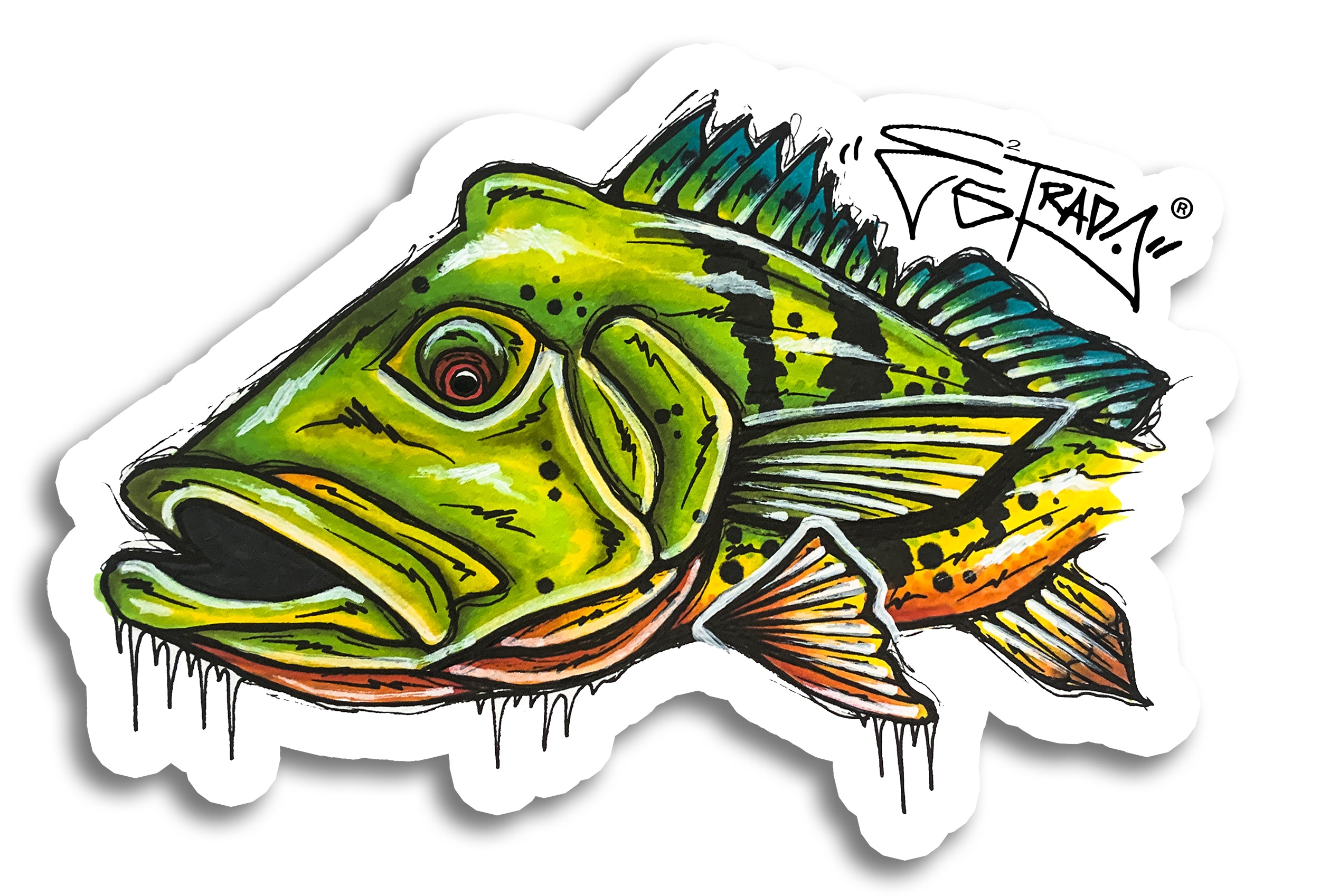 Peacock Bass • Sticker – Shop Estrada
