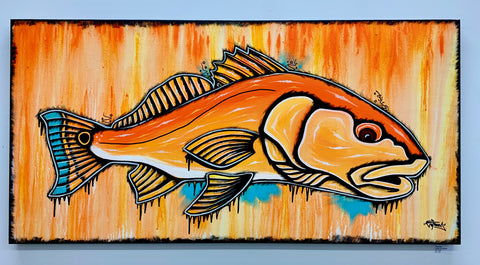 Redfish Drip • Original Canvas